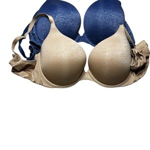 Victoria's Secret padded perfect coverage  Blue and Tan Bras